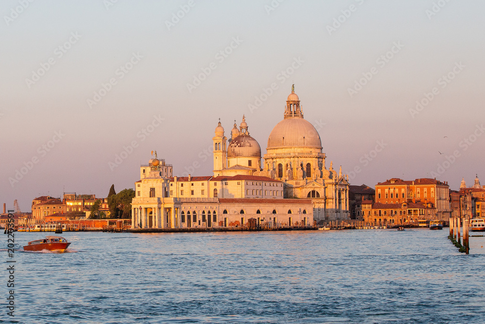 Santa Maria della Salute in Venice, Italy at sunrise