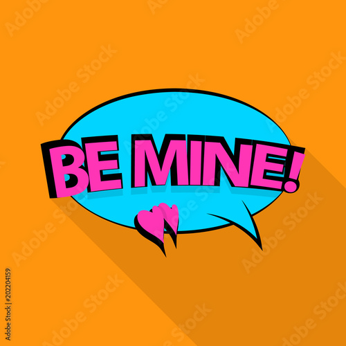 Be mine icon. Pop art illustration of be mine vector icon for web