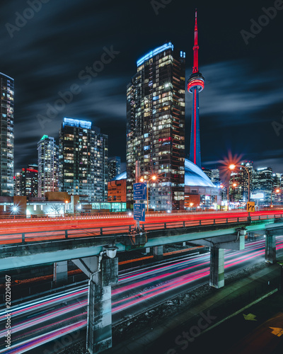 Wallpaper Mural Toronto Gardiner Expressway City Skyline Architecture and Traffic Torontodigital.ca