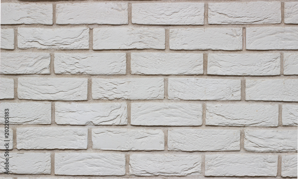 Fototapeta premium Brick wall in white