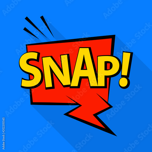 Snap icon. Pop art illustration of snap vector icon for web