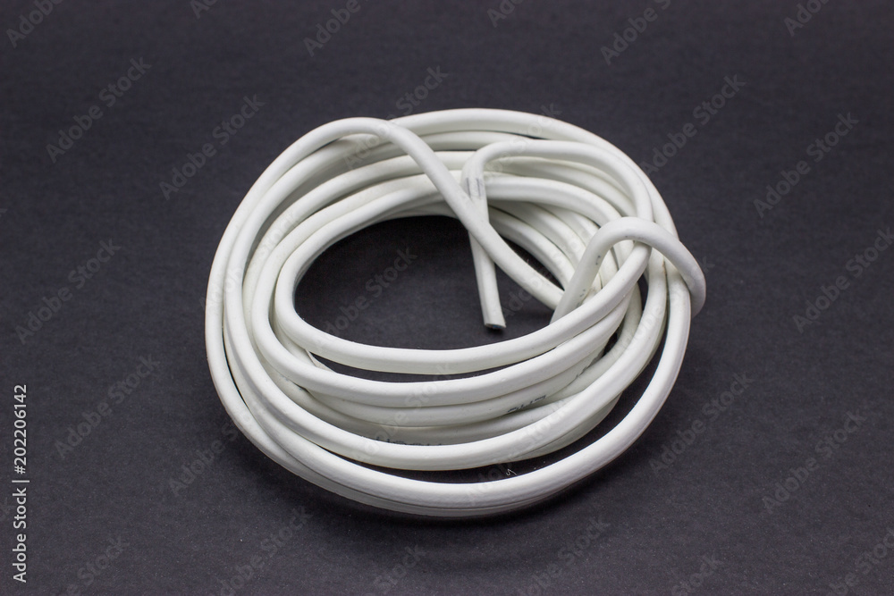 White color electric cable