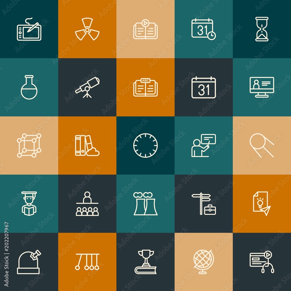 Modern Simple Set of science, time, education Vector outline Icons. Contains such Icons as literature, school, choice, balance and more on vintage colors background. Fully Editable. Pixel Perfect. Modern Simple Set of science, time, education Vector outline Icons. Contains such Icons as literature, school, choice, balance and more on vintage colors background. Fully Editable. Pixel Perfect.