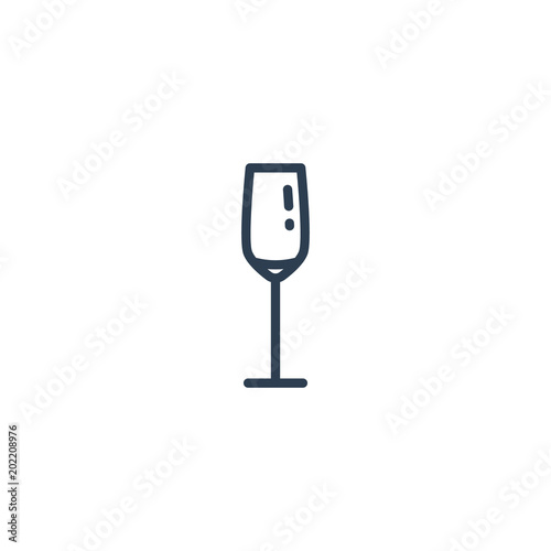 Linear icon of a glass of liqueur