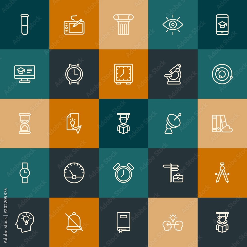 Modern Simple Set of science, time, education Vector outline Icons. Contains such Icons as female, future, career, laboratory, and more on vintage colors background. Fully Editable. Pixel Perfect. Modern Simple Set of science, time, education Vector outline Icons. Contains such Icons as female, future, career, laboratory, and more on vintage colors background. Fully Editable. Pixel Perfect.