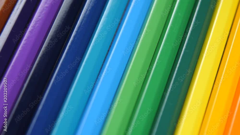 colored pencils closeup