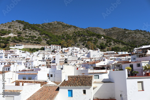 Typical Spain white village of Mijas Pueblo