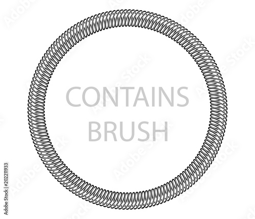 Frame spring contains brush design element