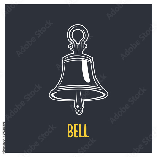 Bell  illustration. Logotypes and badges.