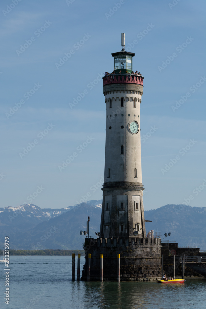Leuchturm im Hafen von Lindau