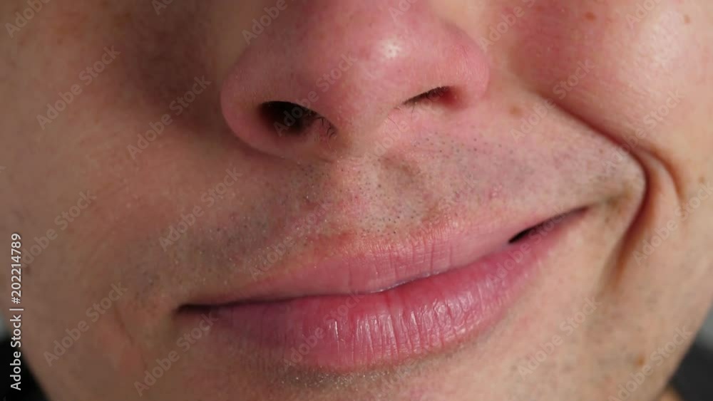 Man smile. Closeup Man smile. Closeup