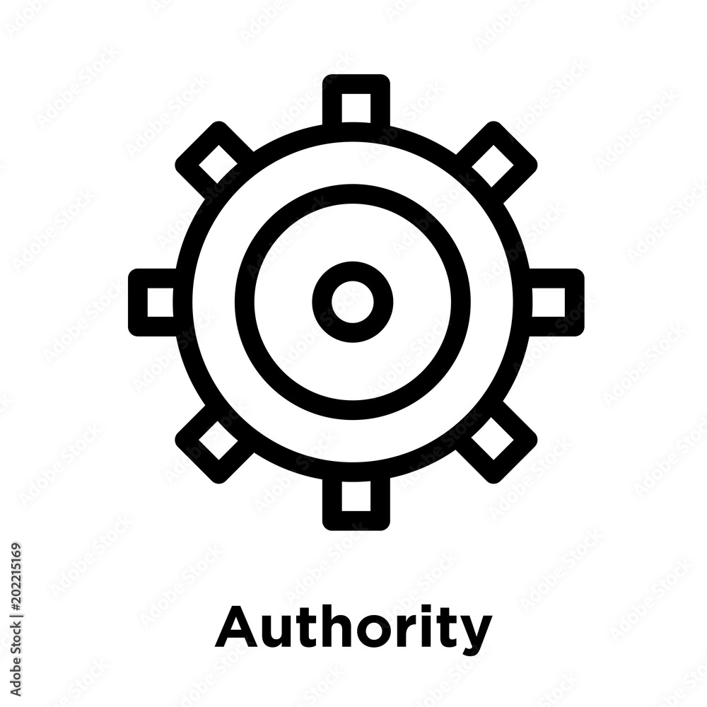 Authority icon isolated on white background Authority icon isolated on white background