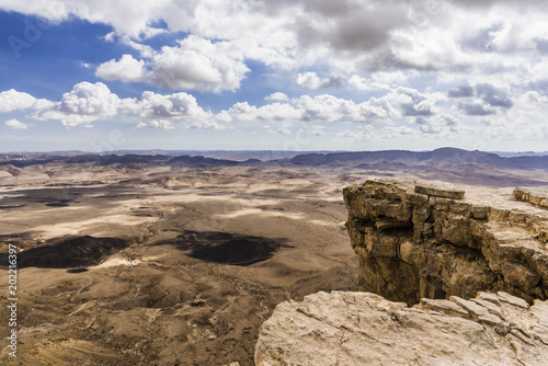 Winter clouds over a rocky desert of the Negev © andrey_iv