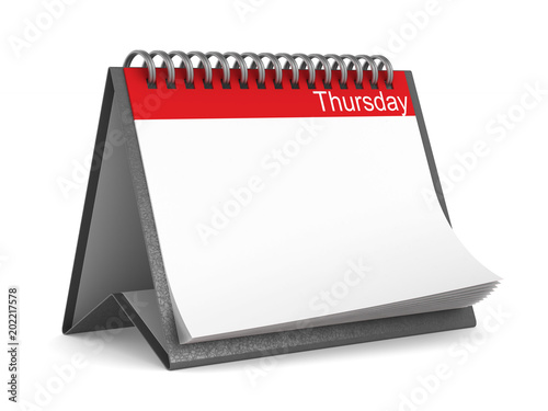 Calendar for thursday on wh...