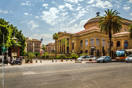 Beautiful sunny Palermo, Sicily, Italy photo