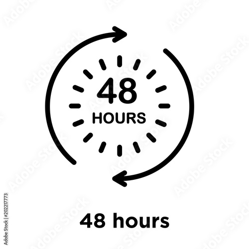 48 hours icon isolated on white background
