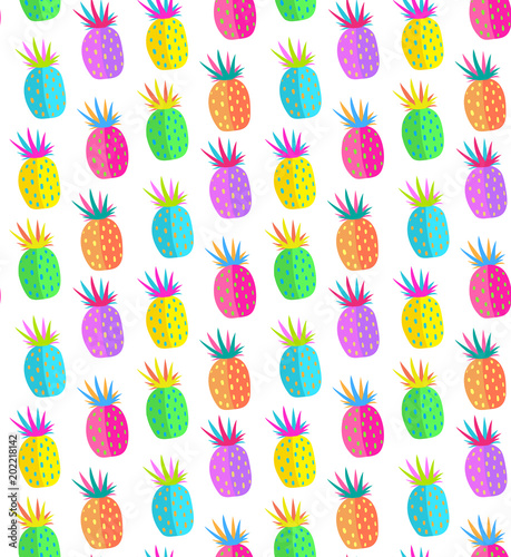 Fruits abstract background hand drawn. Vector illustration.