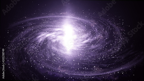 Fototapeta Naklejka Na Ścianę i Meble -  Spiral Galaxy in deep space, 3D illustration