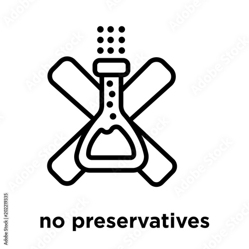 no preservatives icon isolated on white background