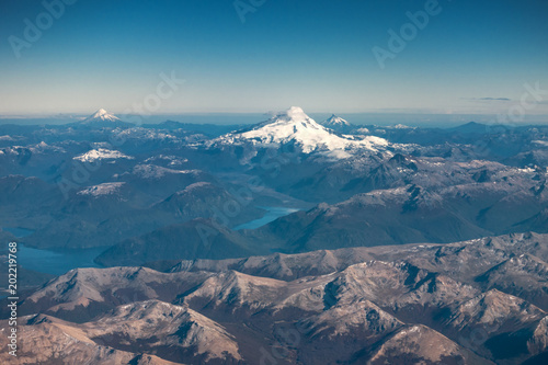 Aerial view of Monte Tronador near Bariloche
