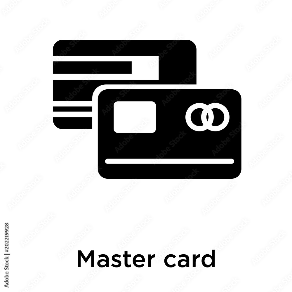 Master card icon isolated on white background Master card icon isolated on white background