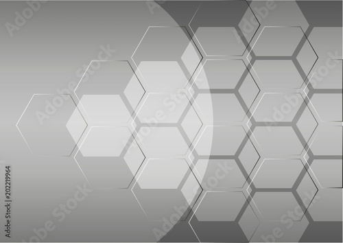 Abstract Vector Background With Hexagons