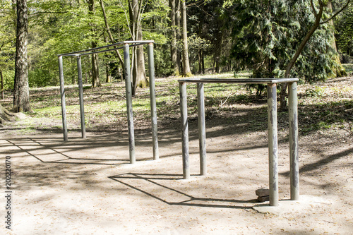 Trim yourself path station in a park