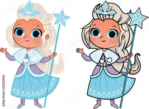 Vector Illustration of Snow Princess