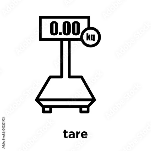 tare icon isolated on white background