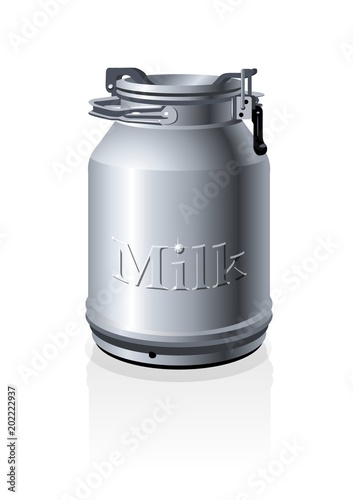 Vector milk can