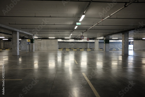 Covered parking empty mall