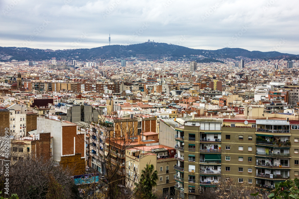 Barcelona panorama, Spain