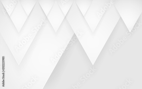 White abstract background in paper style. Vector illustration.