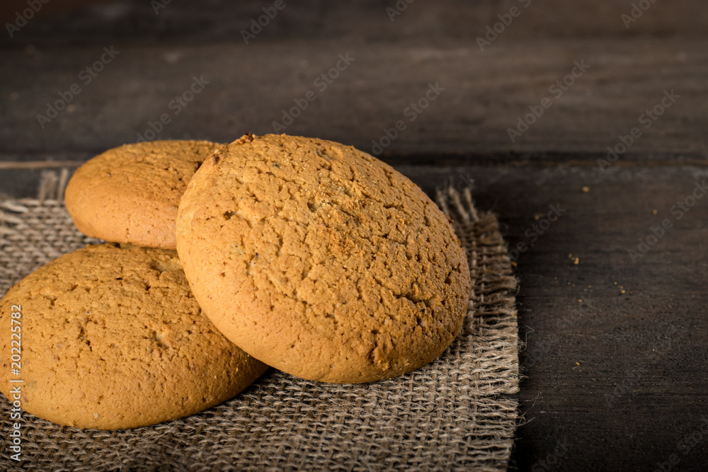 Cookies on wooden table. Cookies on wooden table.