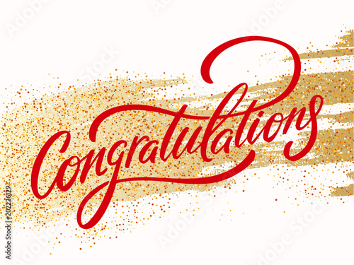 Congratulations card. Hand lettering