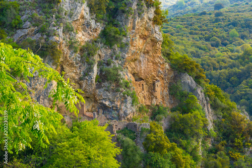 Lousios gorge in western Arcadia that stretches from Karytaina north to Dimitsana in Peloponnese Greece