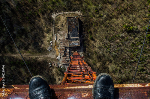 Tower A330 / Tower in Galich (350 meters). Standing on the edge at high altitude photo