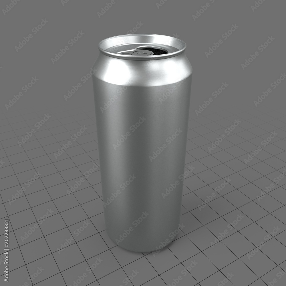 Tall open soda can Stock 3D asset | Adobe Stock