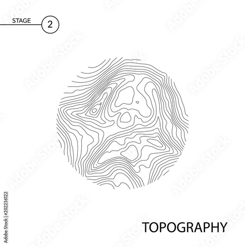 vector topography map