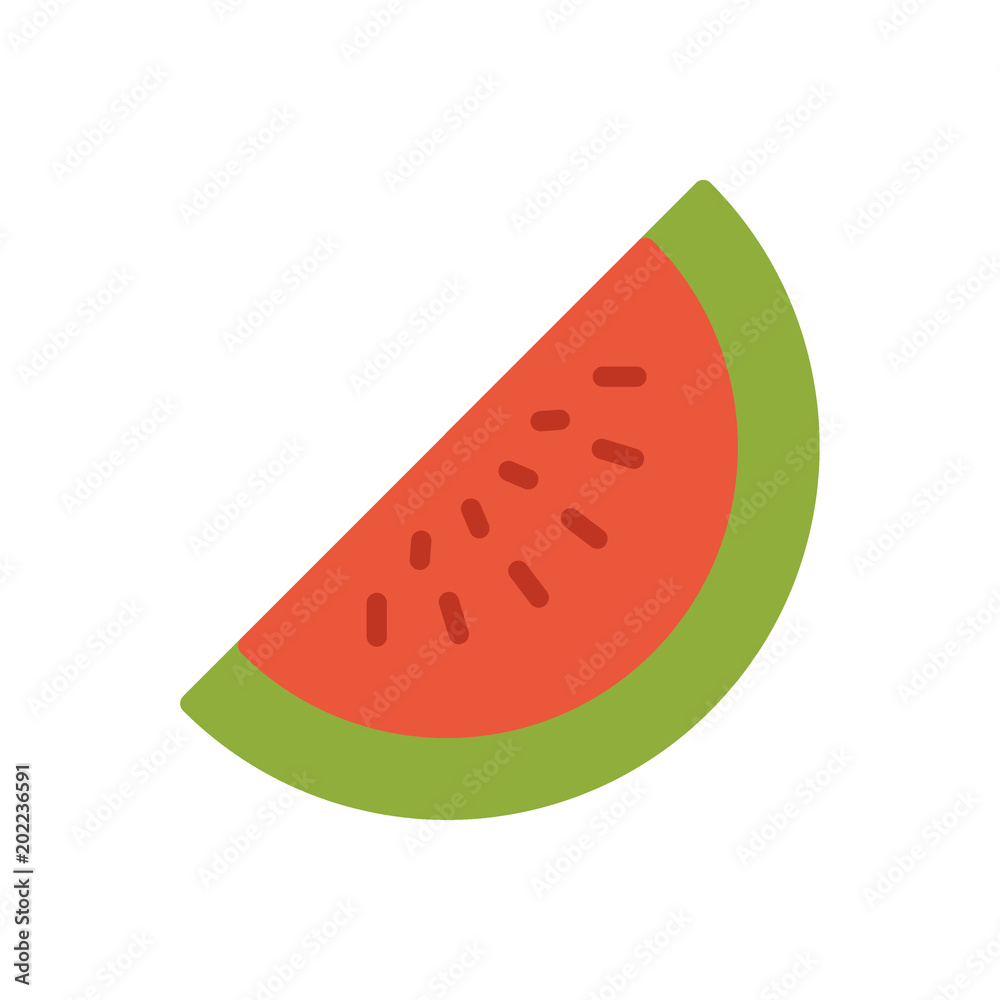 Watermelon fruit icon vector flat Watermelon fruit icon vector flat