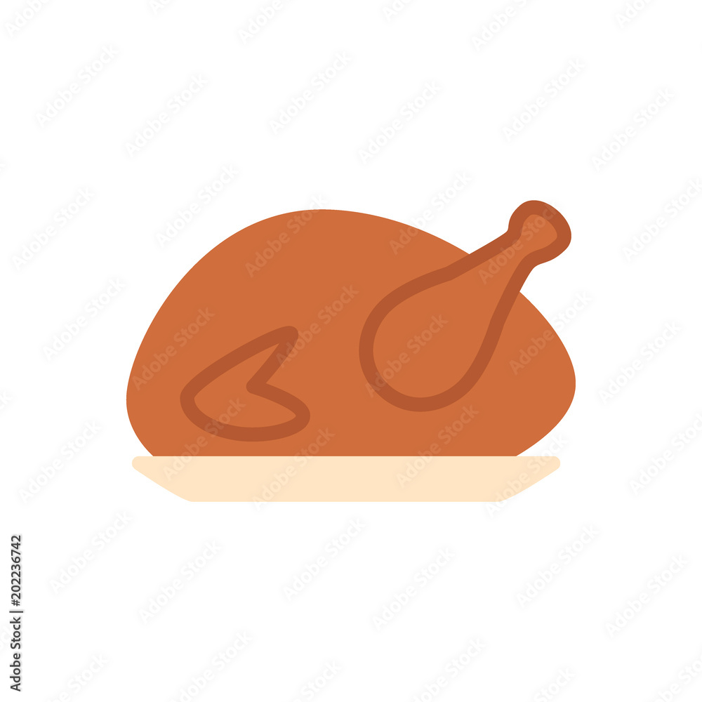 Chicken meat icon vector flat Chicken meat icon vector flat