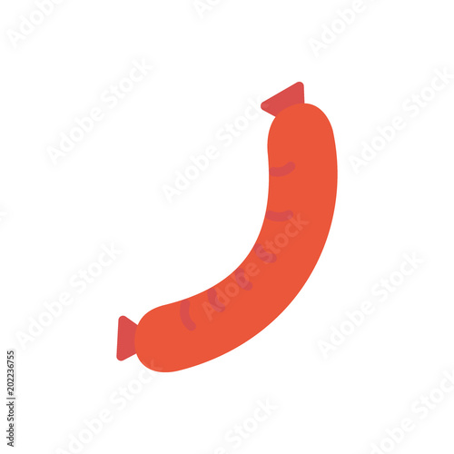 Sausage meat icon vector flat