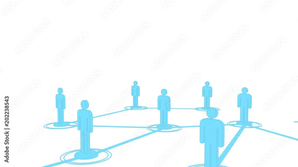 3d rendering of social network expanding as lines on a white background 3d rendering of social network expanding as lines on a white background