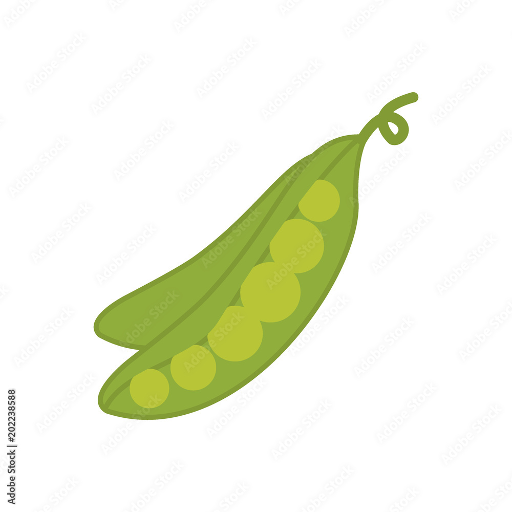 Peas vegetable flat icon vector Peas vegetable flat icon vector