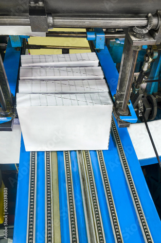 Photography Book, magazine, production line into press plant house
