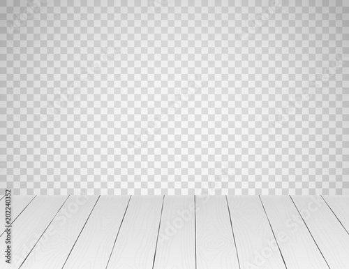 White realistic wooden table top or floor
