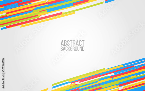 Abstract color lines background. Colorful shapes on gray backdrop. Design for website, presentation, banner, poster. Vector illustration