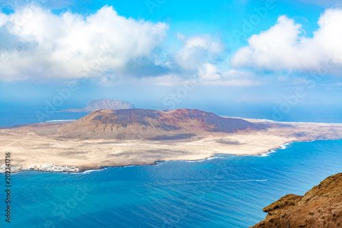 View on beautiful island Graciosa near Lanzarote,