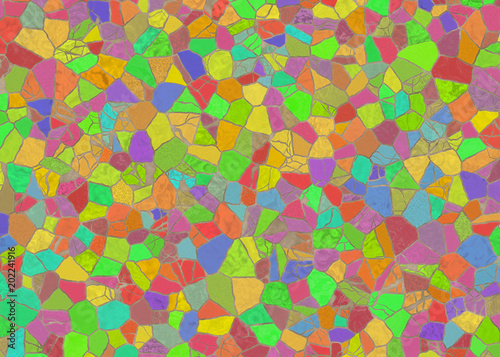 arrangement color mosaic from wild stones
