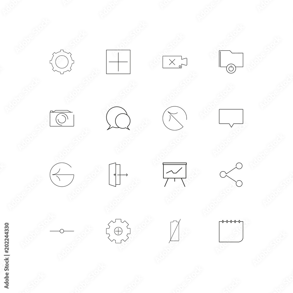 User Interface simple linear icons set. Outlined vector icons User Interface simple linear icons set. Outlined vector icons